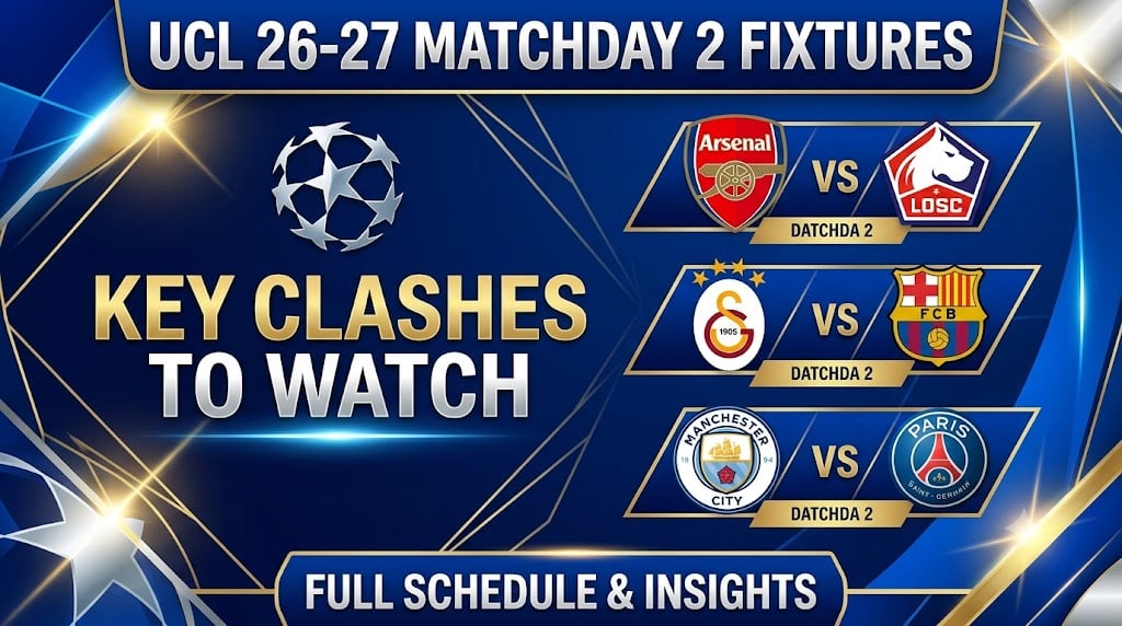 UEFA Champions League 2026-27 Matchday 2 Fixtures & Schedule 1 UEFA Champions League 2026-27 Matchday 2 Fixtures