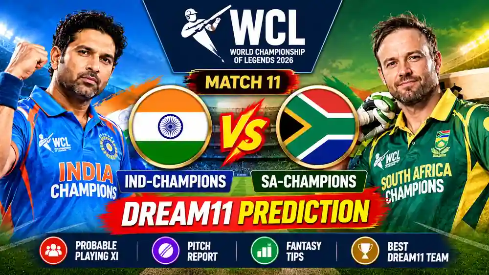 IND-C vs SA-C Dream11 Team Match 11 WCL 2026: Prediction, Best Fantasy Tips