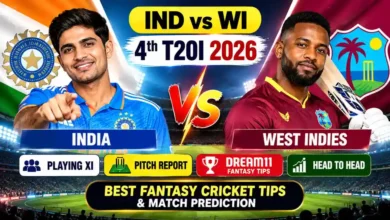 IND vs WI Dream11 Prediction 4th T20I 2026