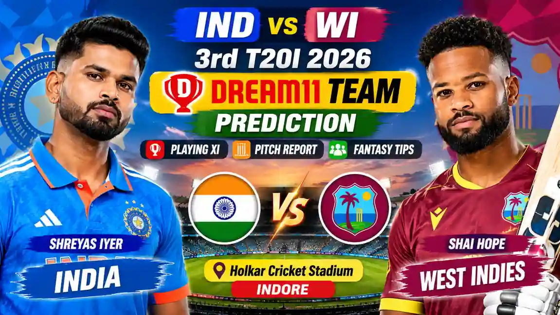 Ind vs WI Dream11 Team 3rd T20I 2026 prediction